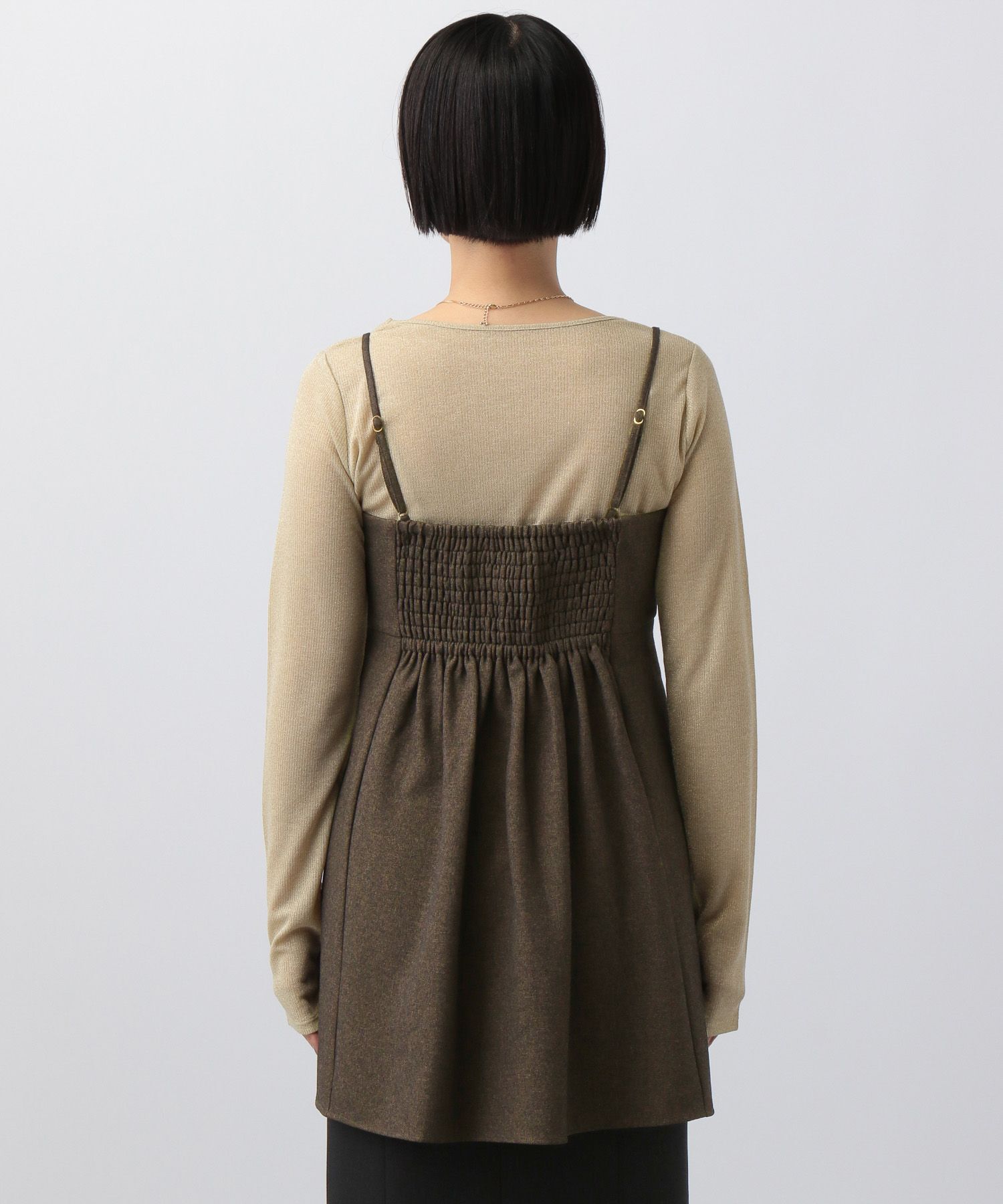 A part by 「【セットアップ対応】ウールライクフレアキャミソール」|シャツ・ブラウス|