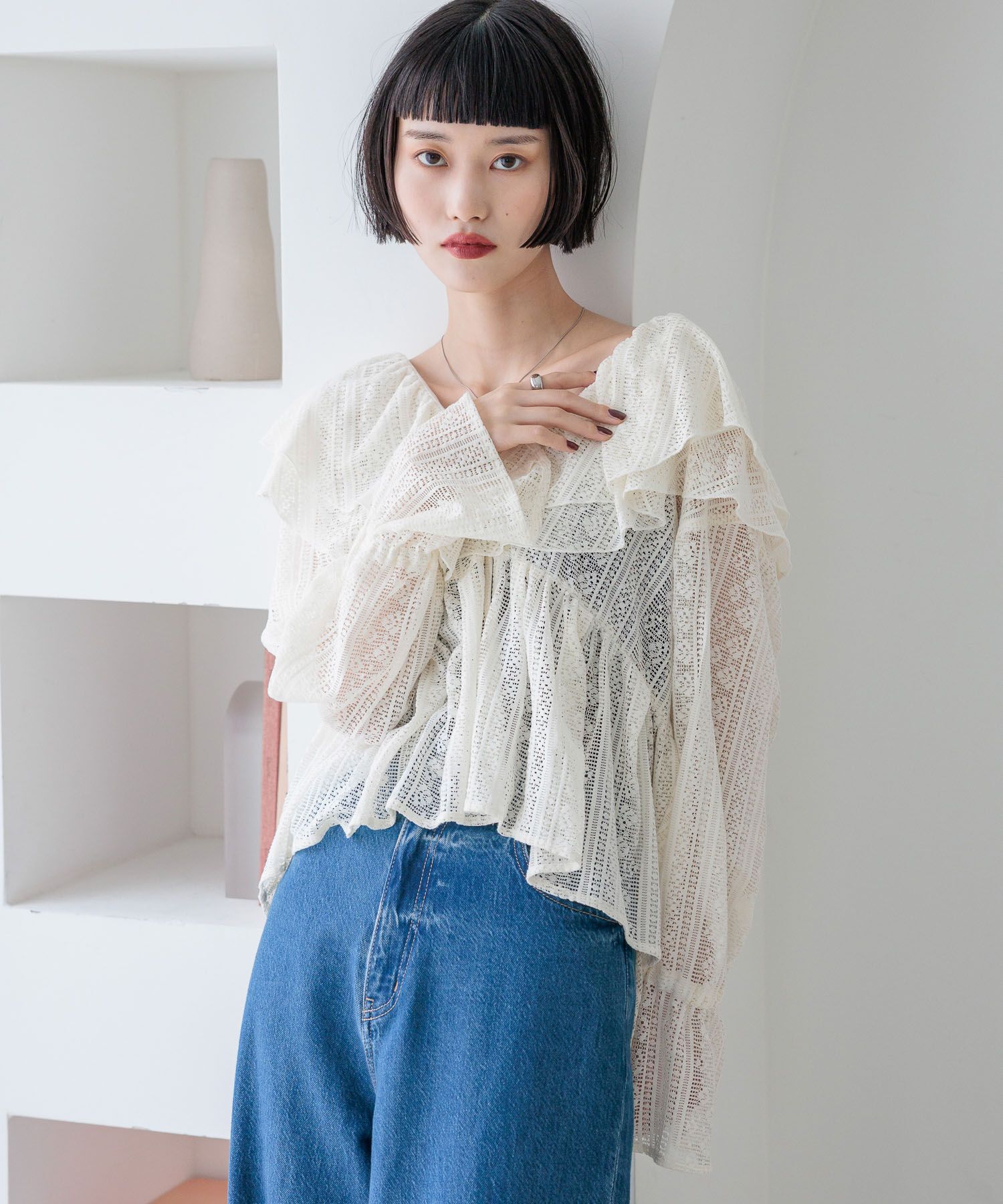 LOWRYS FARM「アソートフリルブラウス」|シャツ・ブラウス|ｱｲﾎﾞﾘｰﾚｰｽ