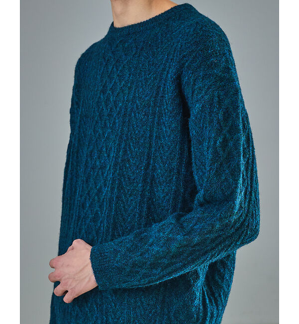 ABAHOUSE「WOOL MIX メランジシャギー アランニット」|ニット・セーター|