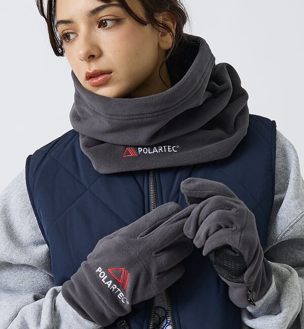ABAHOUSE「【POLARTEC/ポーラックス】GLOVE/グローブ」|手袋|チャコールグレー