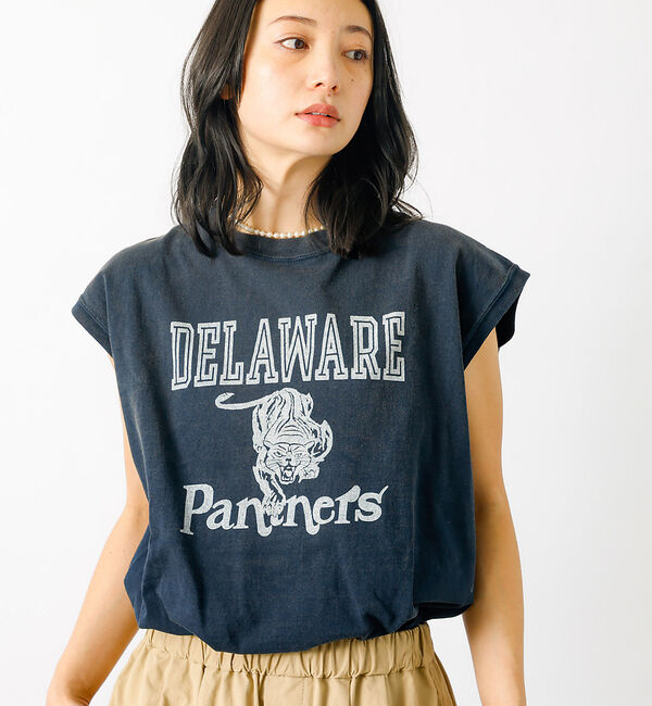 Rouge vif「追加1【REMI RELIEF / レミレリーフ】ロゴTシャツ / ノースリーブ」|Tシャツ・カットソー|ブラック