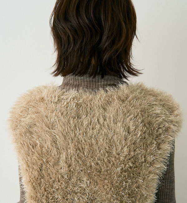 Rouge vif「フェザーニットジレベスト」|ニット・セーター|