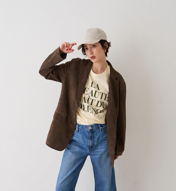 Rouge vif「ゴートスエードシングルジャケット」|テーラードジャケット|