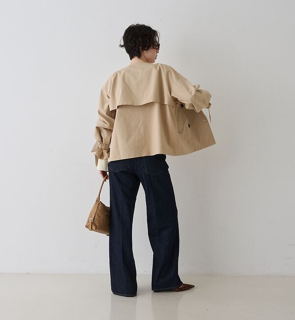 Rouge vif「【撥水・防花粉加工】【一部店舗限定】キャンディスリーブショートトレンチコート【予」|トレンチコート|