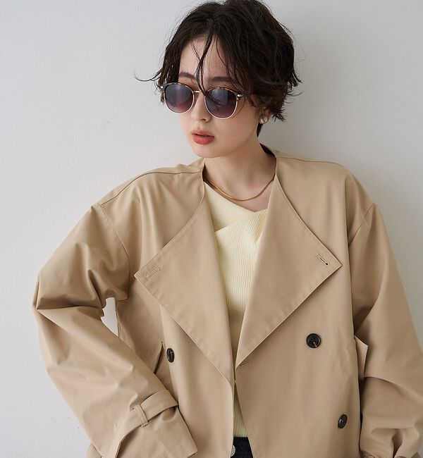 Rouge vif「【撥水・防花粉加工】【一部店舗限定】キャンディスリーブショートトレンチコート【予」|トレンチコート|