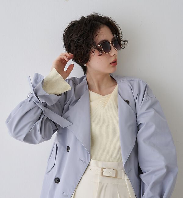 Rouge vif「【撥水・防花粉加工】【一部店舗限定】キャンディスリーブショートトレンチコート【予」|トレンチコート|