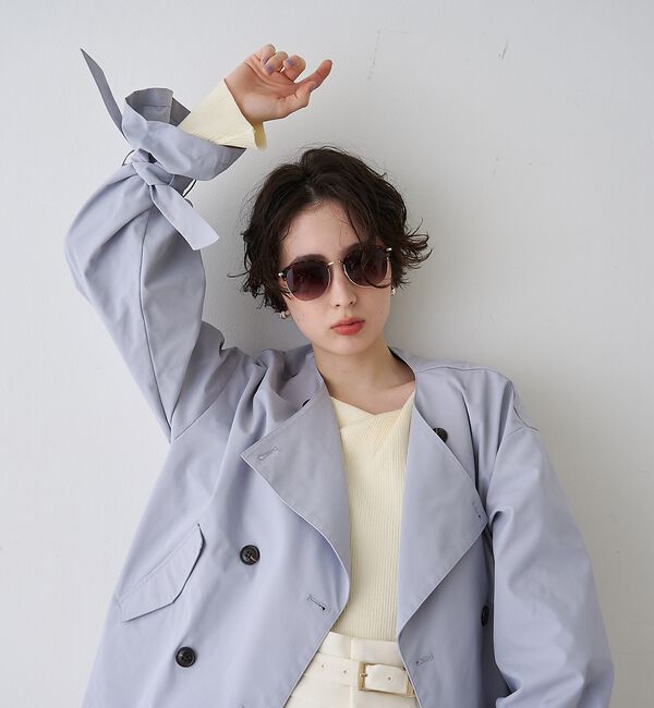 Rouge vif「【撥水・防花粉加工】【一部店舗限定】キャンディスリーブショートトレンチコート【予」|トレンチコート|