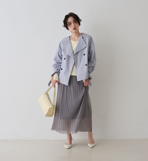 Rouge vif「【撥水・防花粉加工】【一部店舗限定】キャンディスリーブショートトレンチコート【予」|トレンチコート|