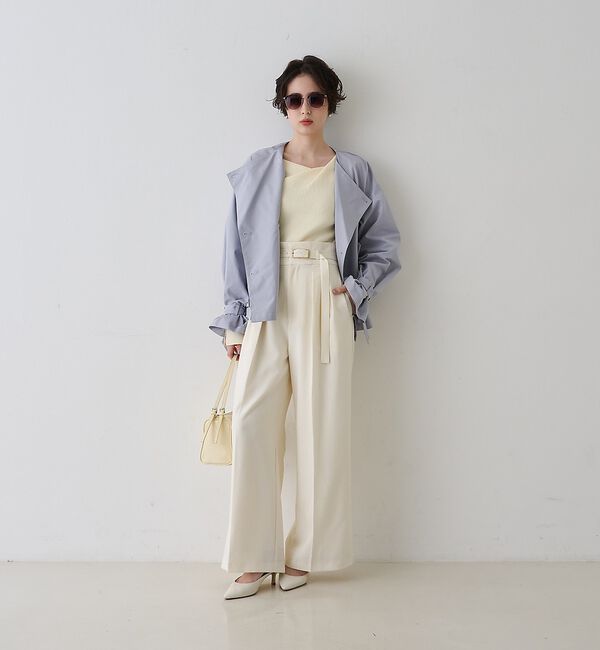 Rouge vif「【撥水・防花粉加工】【一部店舗限定】キャンディスリーブショートトレンチコート【予」|トレンチコート|