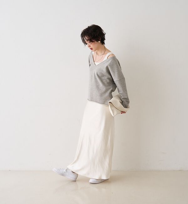 Rouge vif「サテンマーメイドイージーロングスカート」|スカート|