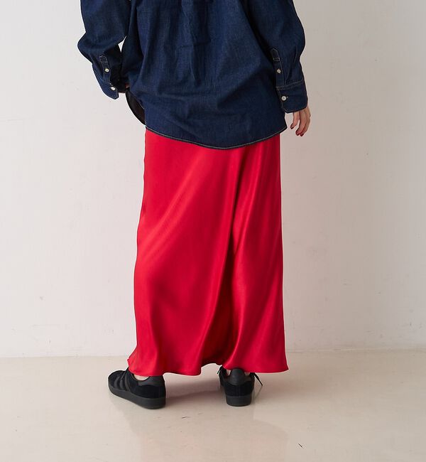 Rouge vif「サテンマーメイドイージーロングスカート」|スカート|