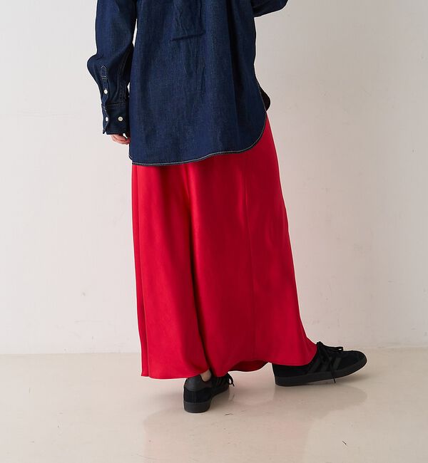Rouge vif「サテンマーメイドイージーロングスカート」|スカート|