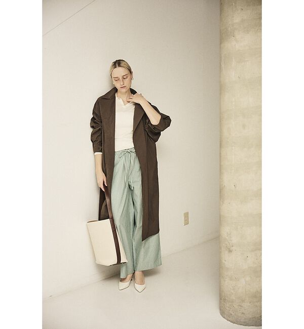 Rouge vif「NEWクリスピー撥水ライトロングコート」|ステンカラーコート|