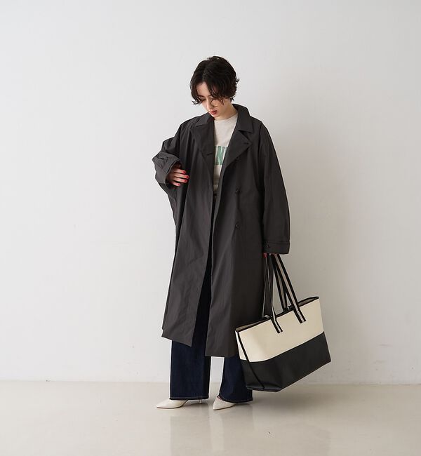 Rouge vif「NEWクリスピー撥水ライトロングコート」|ステンカラーコート|