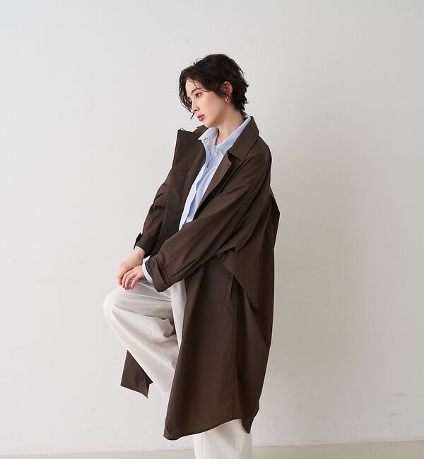 Rouge vif「NEWクリスピー撥水ライトロングコート」|ステンカラーコート|