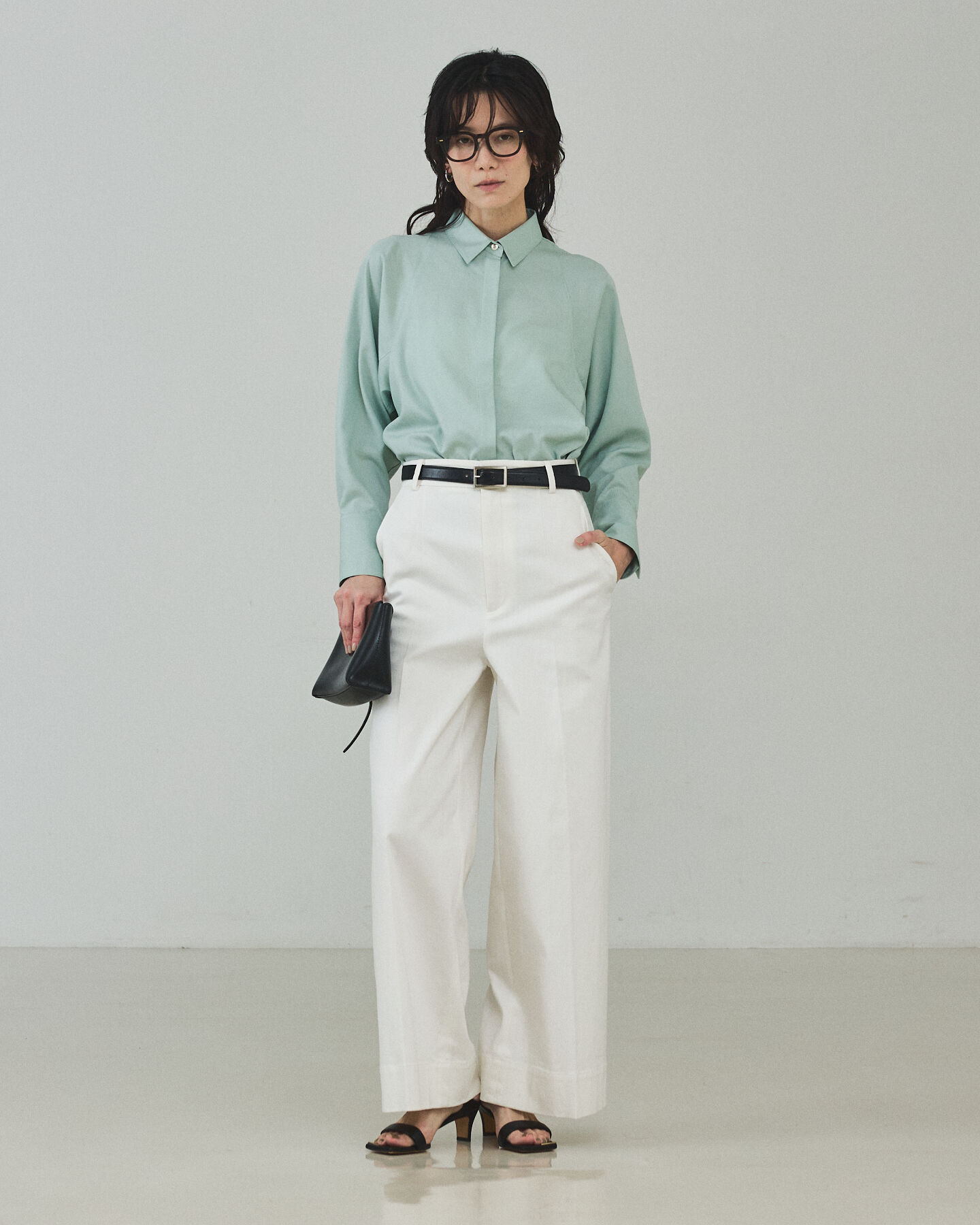 qualite「ブルー入荷！【セットアップ対応】テンセルハイツイストシャツ【予約】」|シャツ・ブラウス|