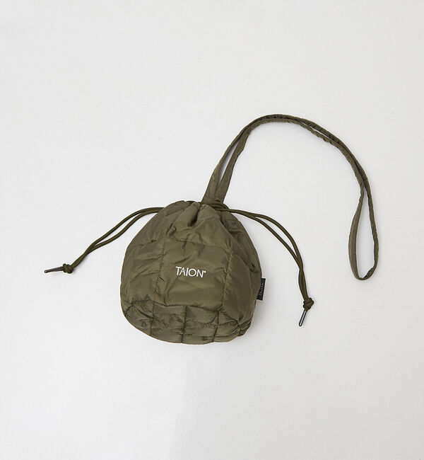 NOMINE「【TAION】ベーシック ドローストリング ダウンバッグS」|ショルダー・メッセンジャー|カーキ
