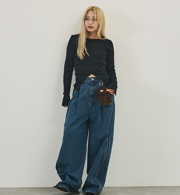 NOMINE「【Robert P. Miller】 パネル リブ スリット ロンT /長袖」|Tシャツ・カットソー|