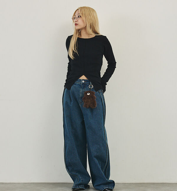 NOMINE「【Robert P. Miller】 パネル リブ スリット ロンT /長袖」|Tシャツ・カットソー|