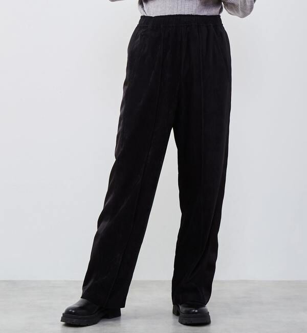 Soffitto「【Soffitto x KojiKojiコラボ】サテン側章ベロアリラックスパンツ」|その他|ブラック