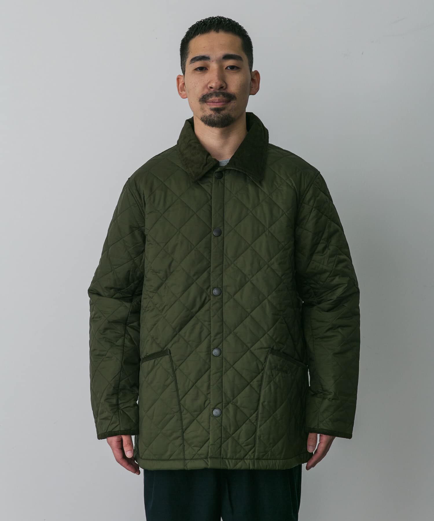 URBAN RESEARCH DOORS「LIDDESDALE QUILTED JACKET」|ノーカラーコート|