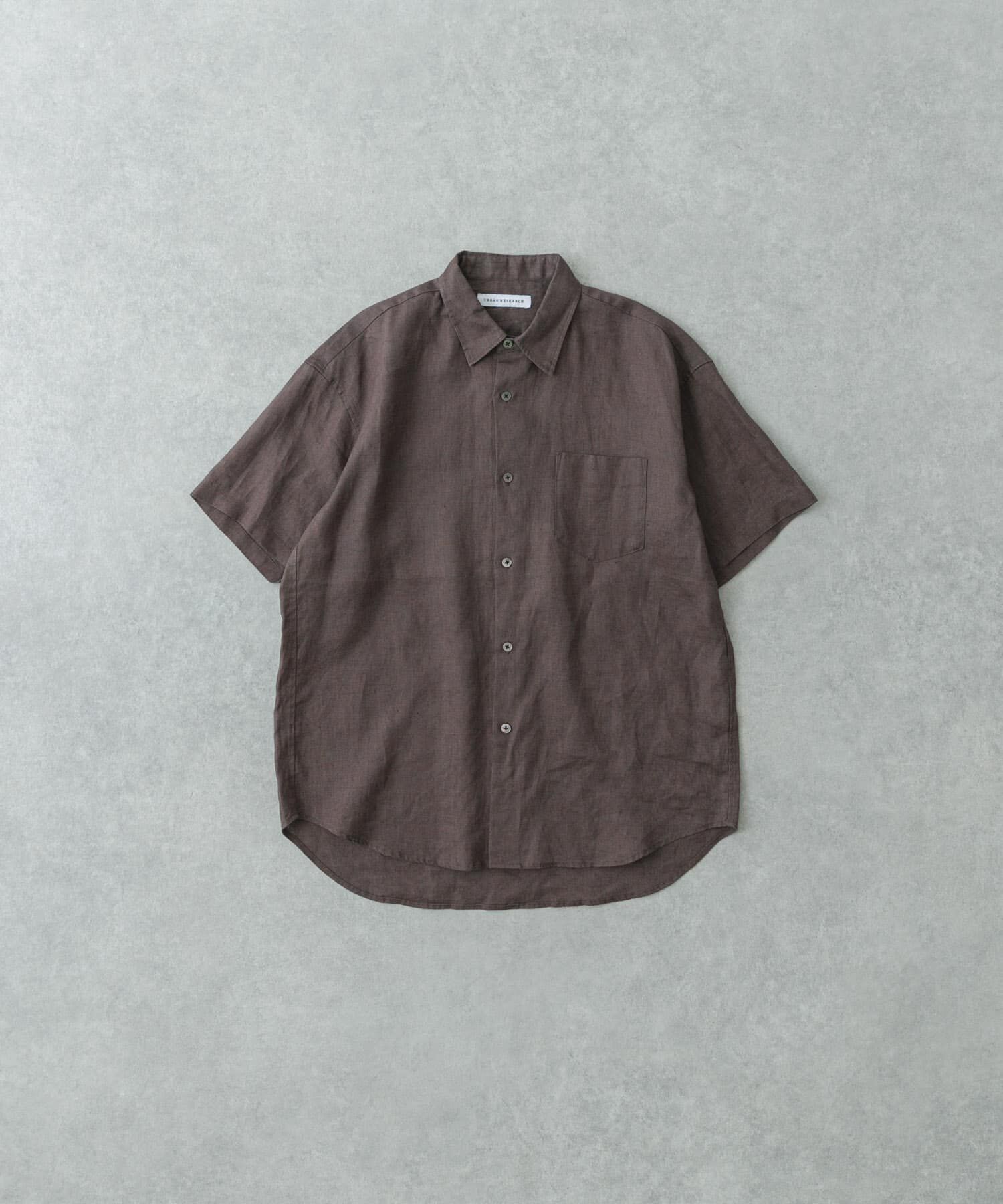 URBAN RESEARCH「LINEN SHORT-SLEEVE SHIRTS」|シャツ・ブラウス|ブラウン