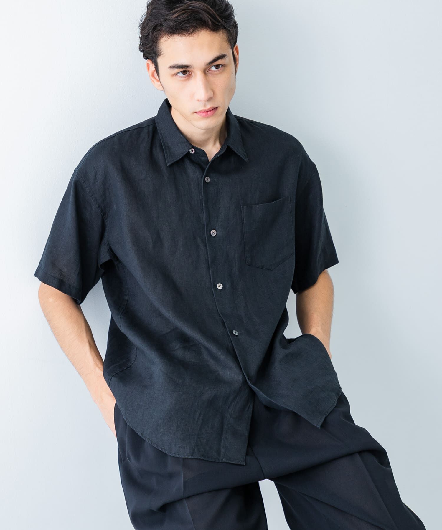 URBAN RESEARCH「LINEN SHORT-SLEEVE SHIRTS」|シャツ・ブラウス|ブルー系その他