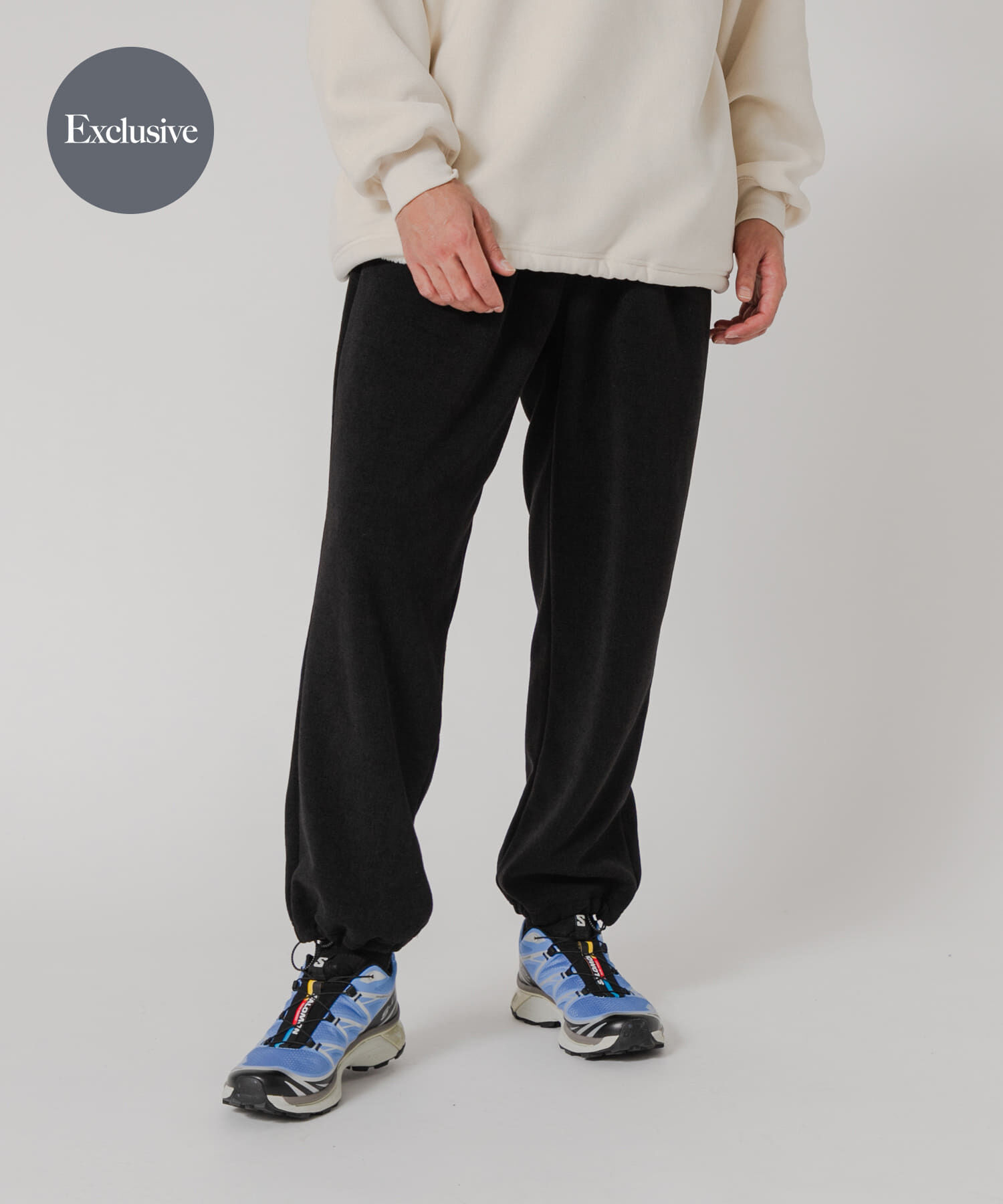 URBAN RESEARCH「『別注』THOUSAND MILE&times;URBAN RESEARCH　ニットフリースパンツ」|その他|ブラック