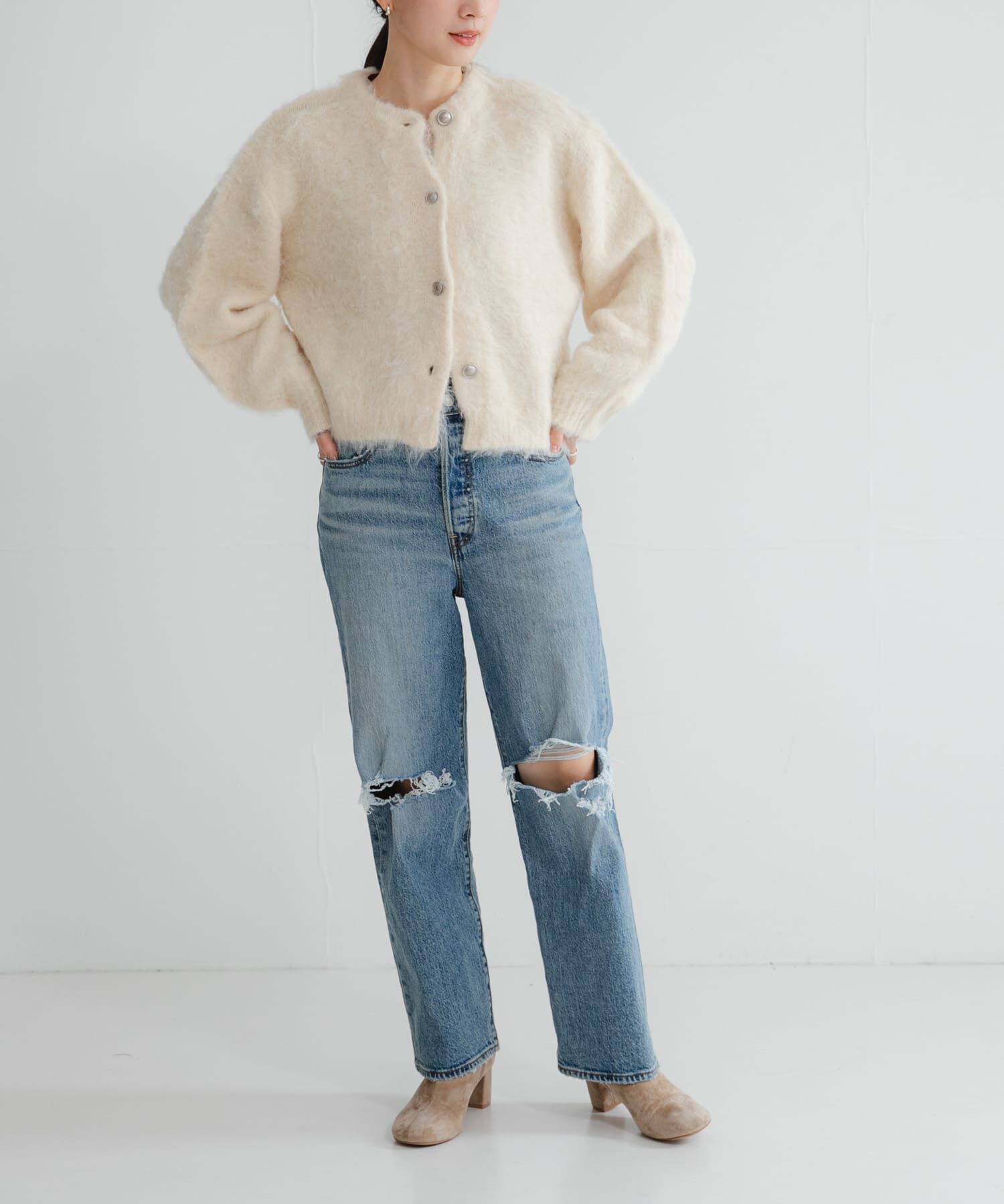 URBAN RESEARCH「オブリークトゥスエードブーツ」|ショートブーツ|