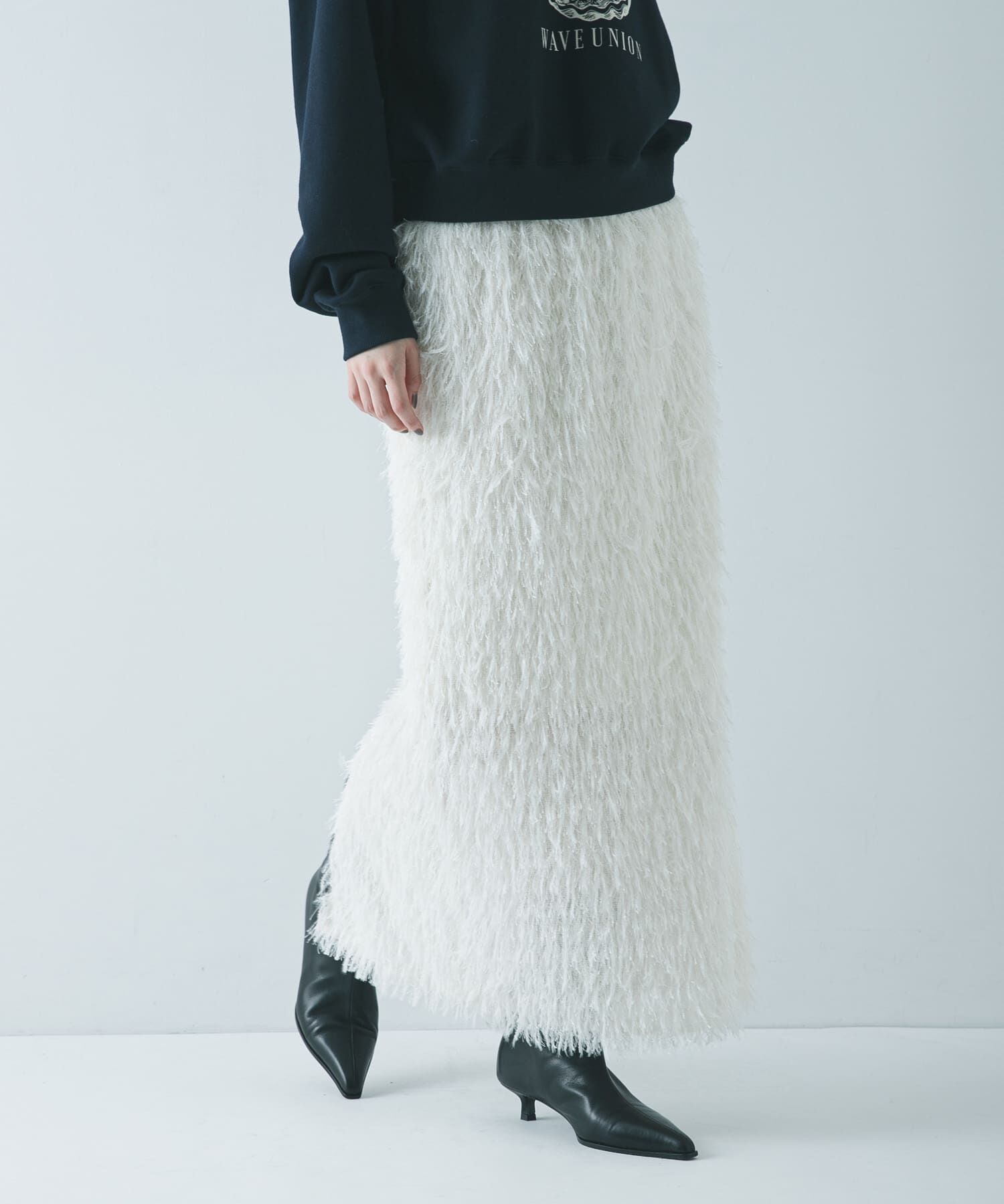 URBAN RESEARCH「フリンジジャガードスカート」|スカート|