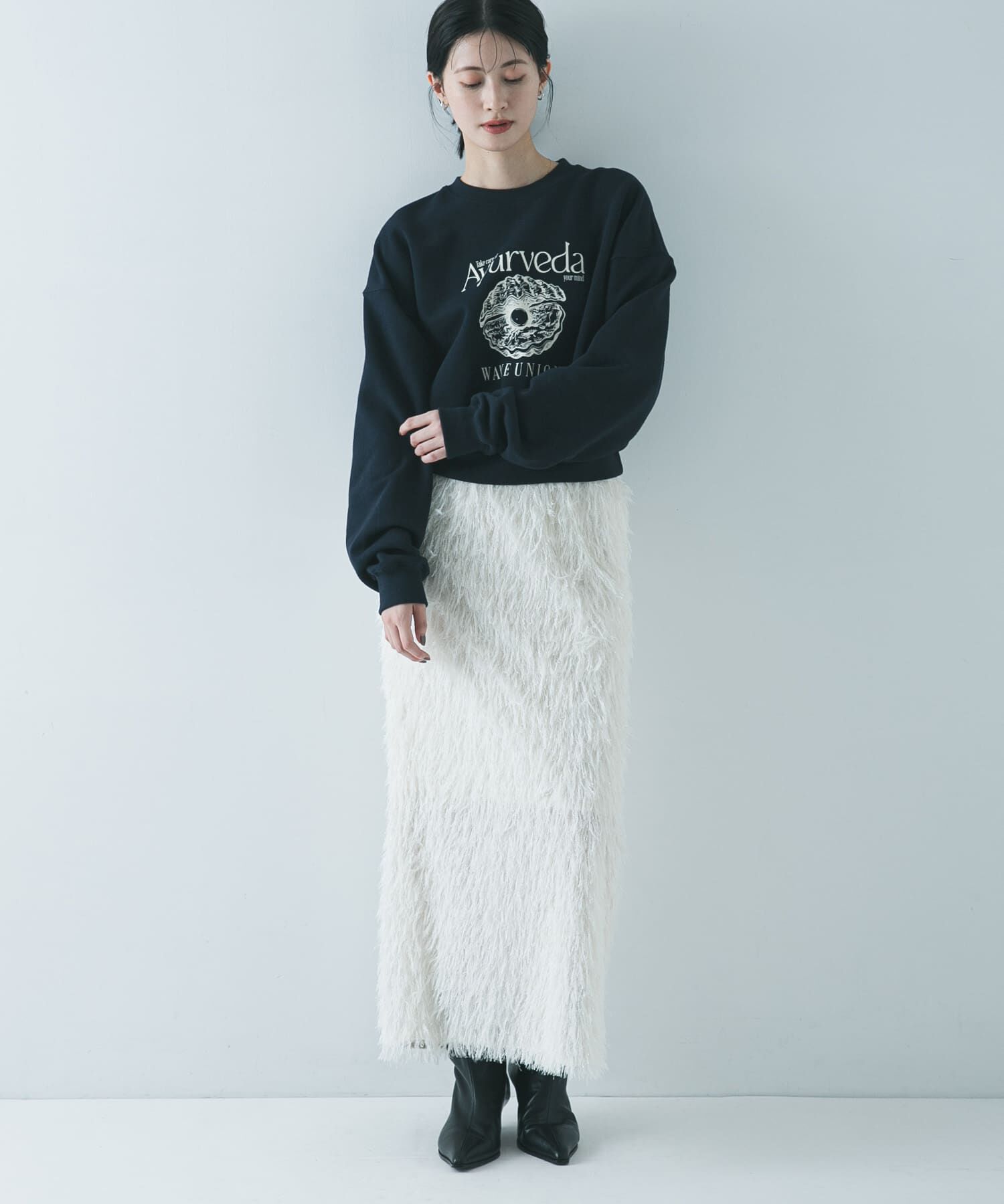 URBAN RESEARCH「フリンジジャガードスカート」|スカート|