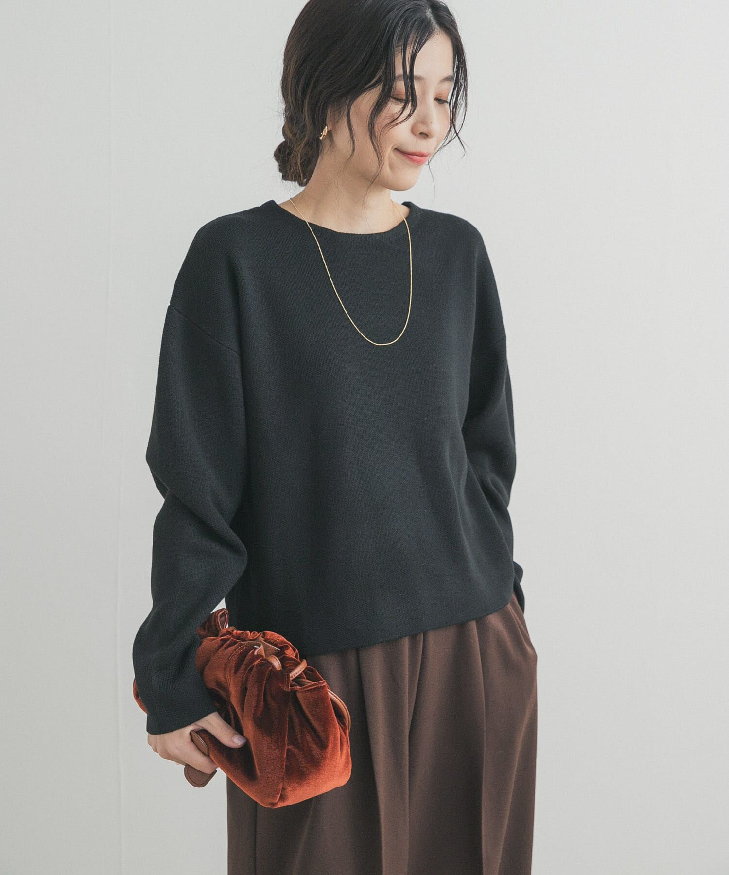 URBAN RESEARCH DOORS「ショート丈コンパクトニット」|ニット・セーター|