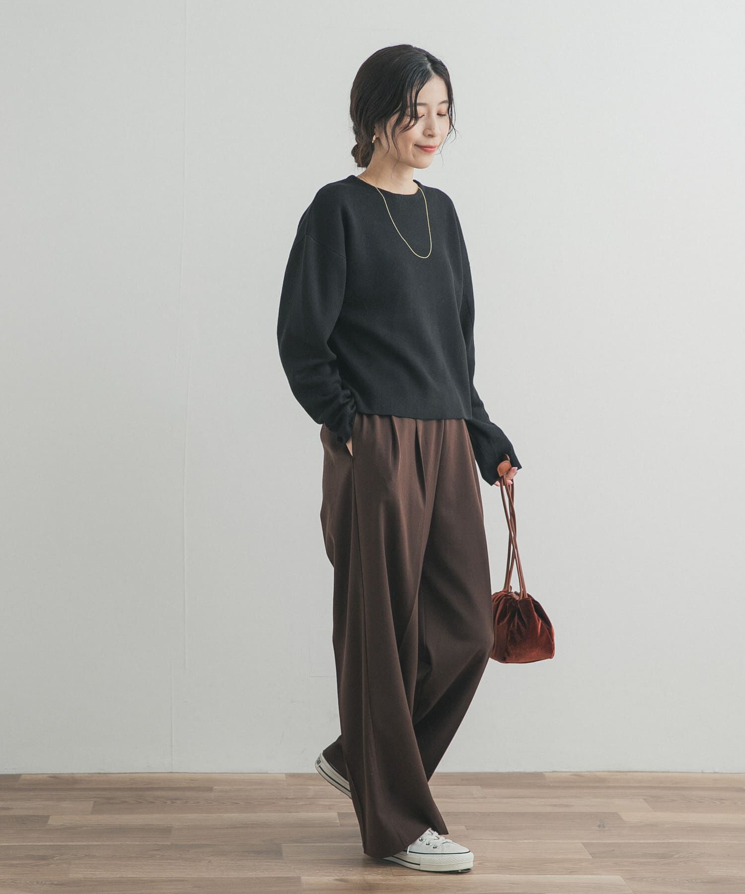 URBAN RESEARCH DOORS「ショート丈コンパクトニット」|ニット・セーター|