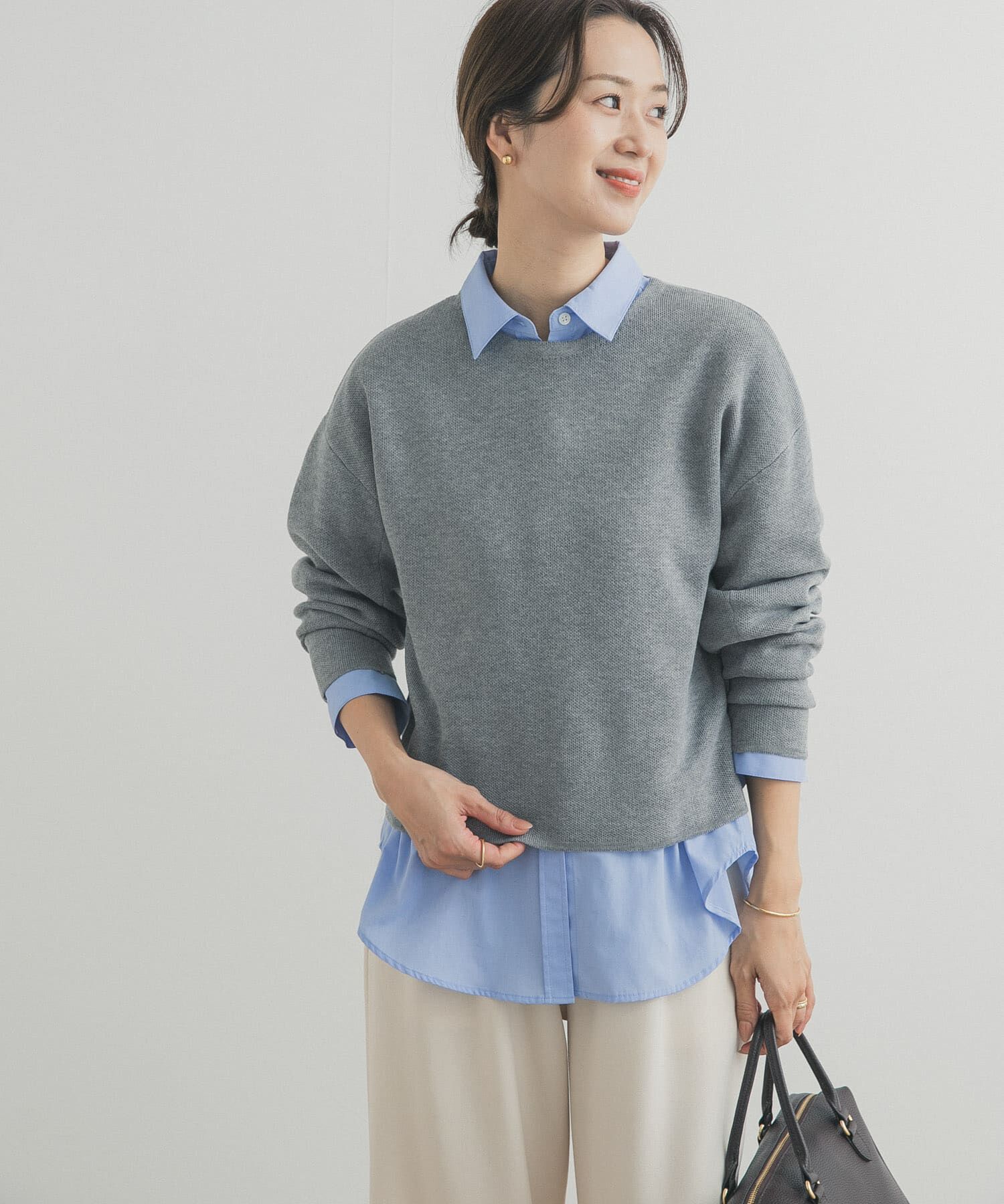 URBAN RESEARCH DOORS「ショート丈コンパクトニット」|ニット・セーター|