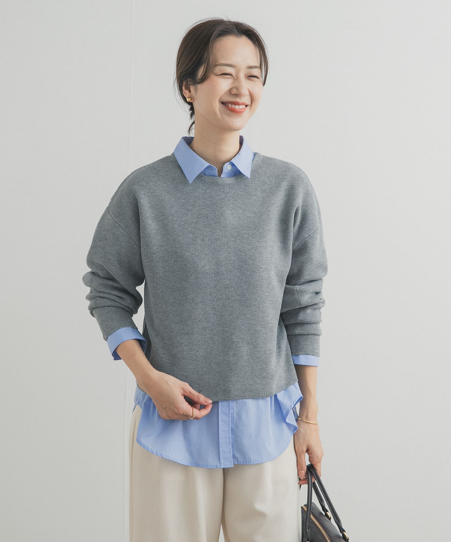 URBAN RESEARCH DOORS「ショート丈コンパクトニット」|ニット・セーター|