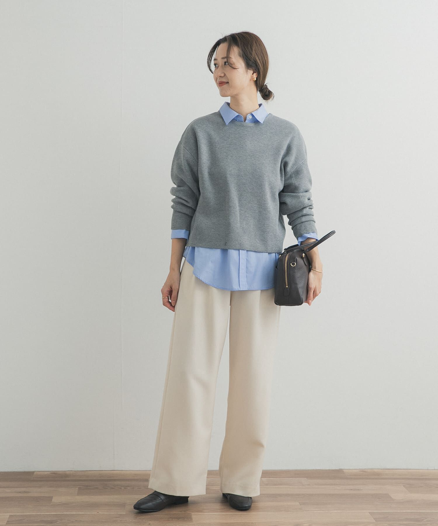 URBAN RESEARCH DOORS「ショート丈コンパクトニット」|ニット・セーター|