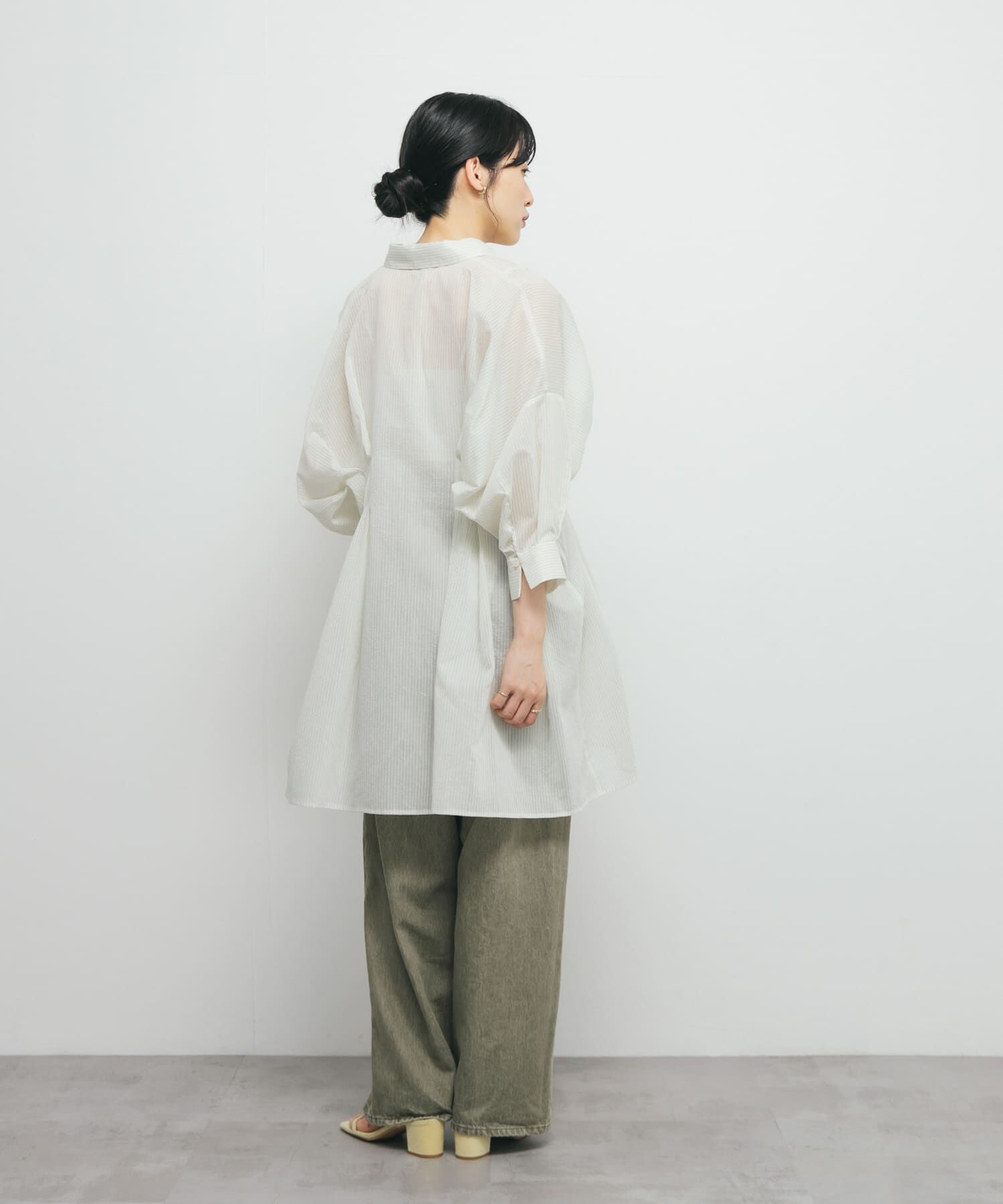  「ウエストタックシアーストライプミニワンピース」|ワンピース|