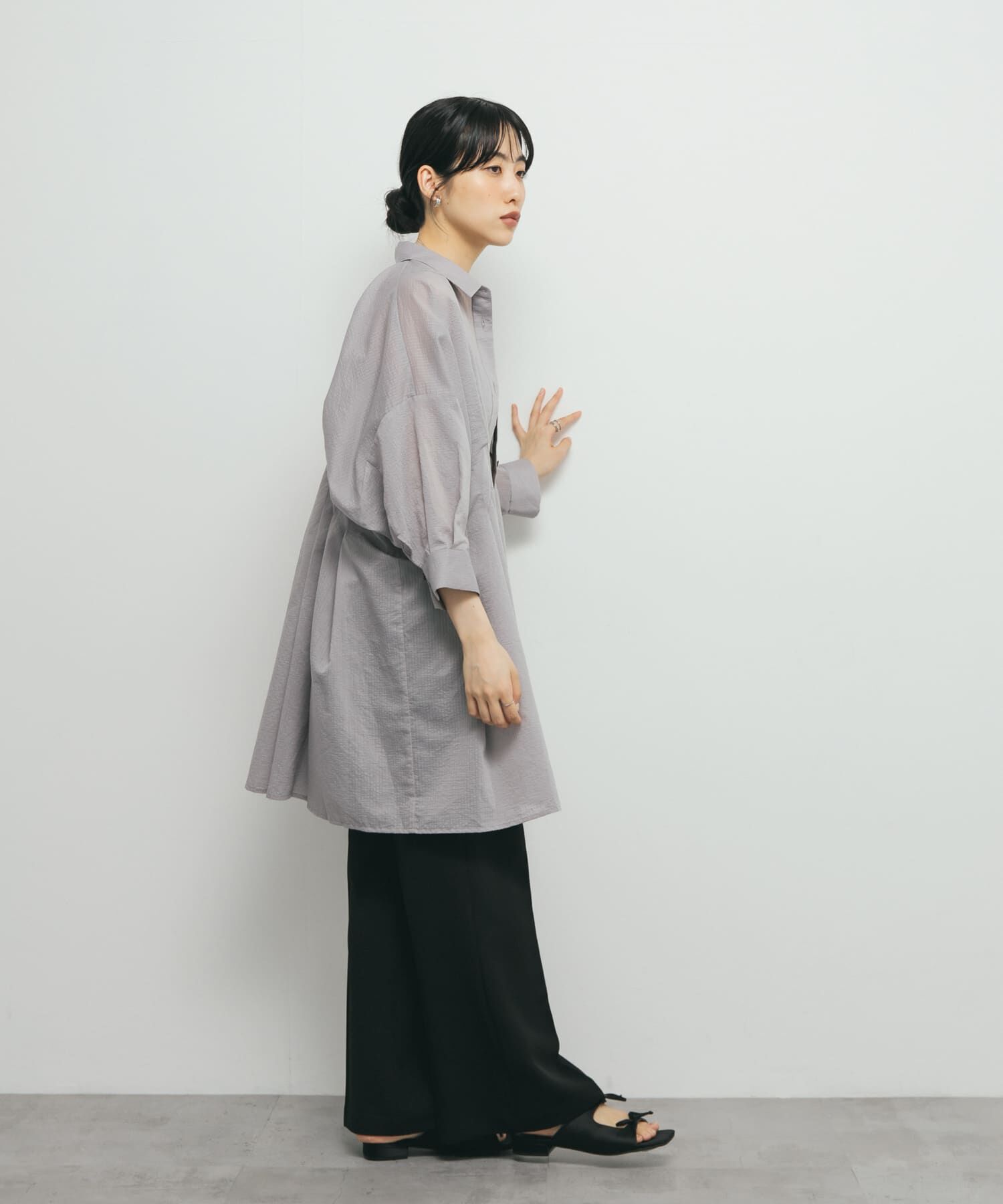  「ウエストタックシアーストライプミニワンピース」|ワンピース|