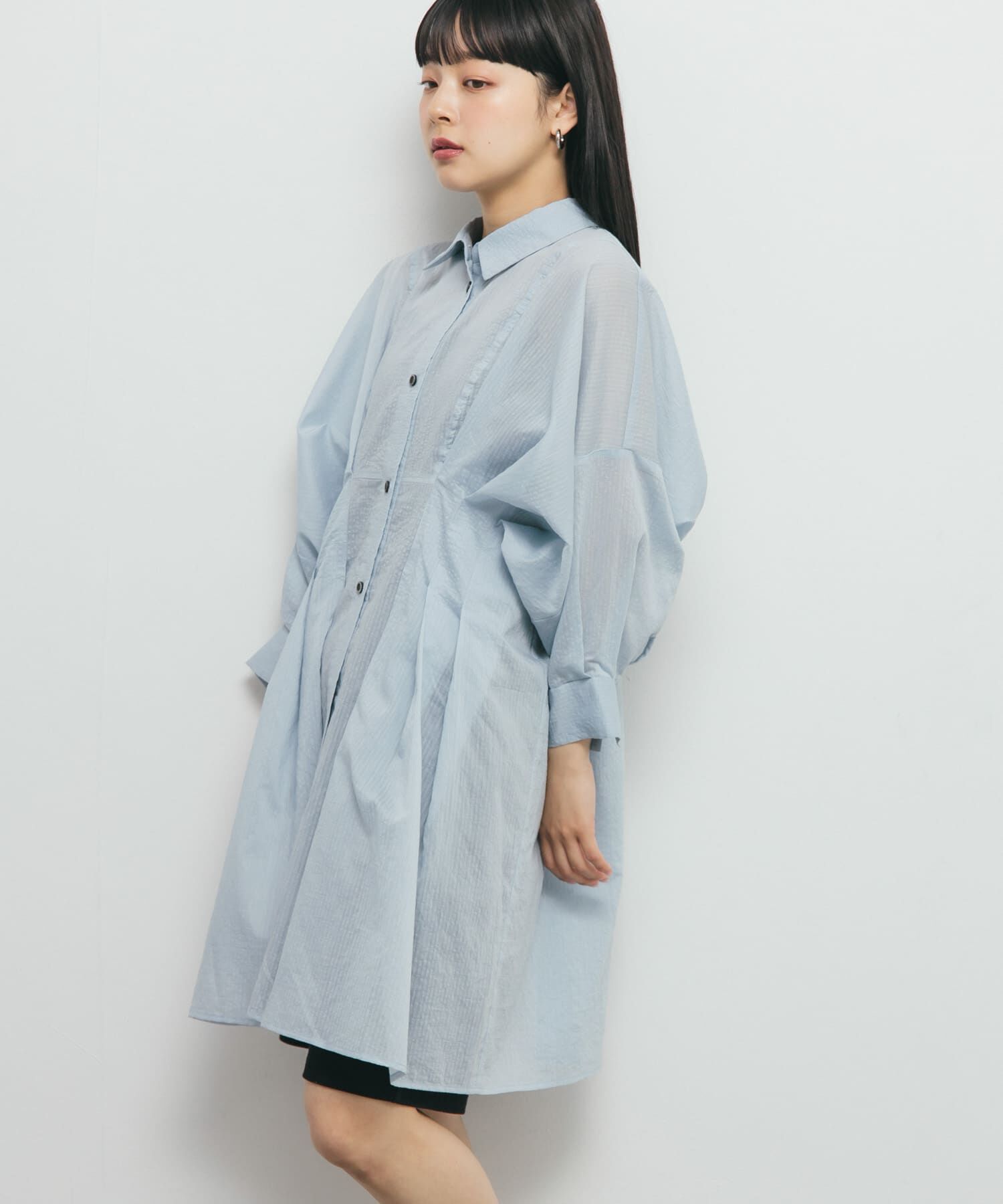  「ウエストタックシアーストライプミニワンピース」|ワンピース|