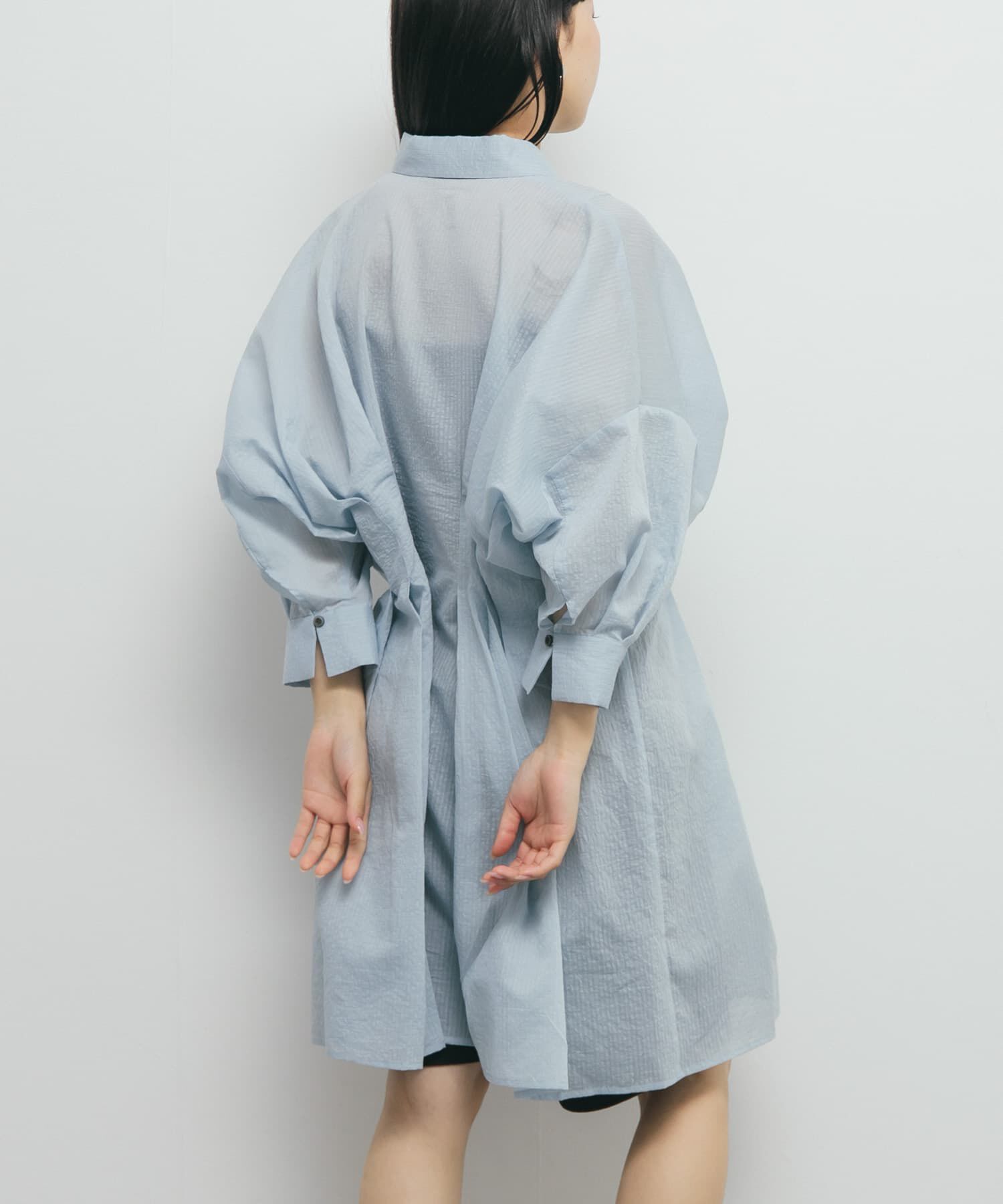  「ウエストタックシアーストライプミニワンピース」|ワンピース|