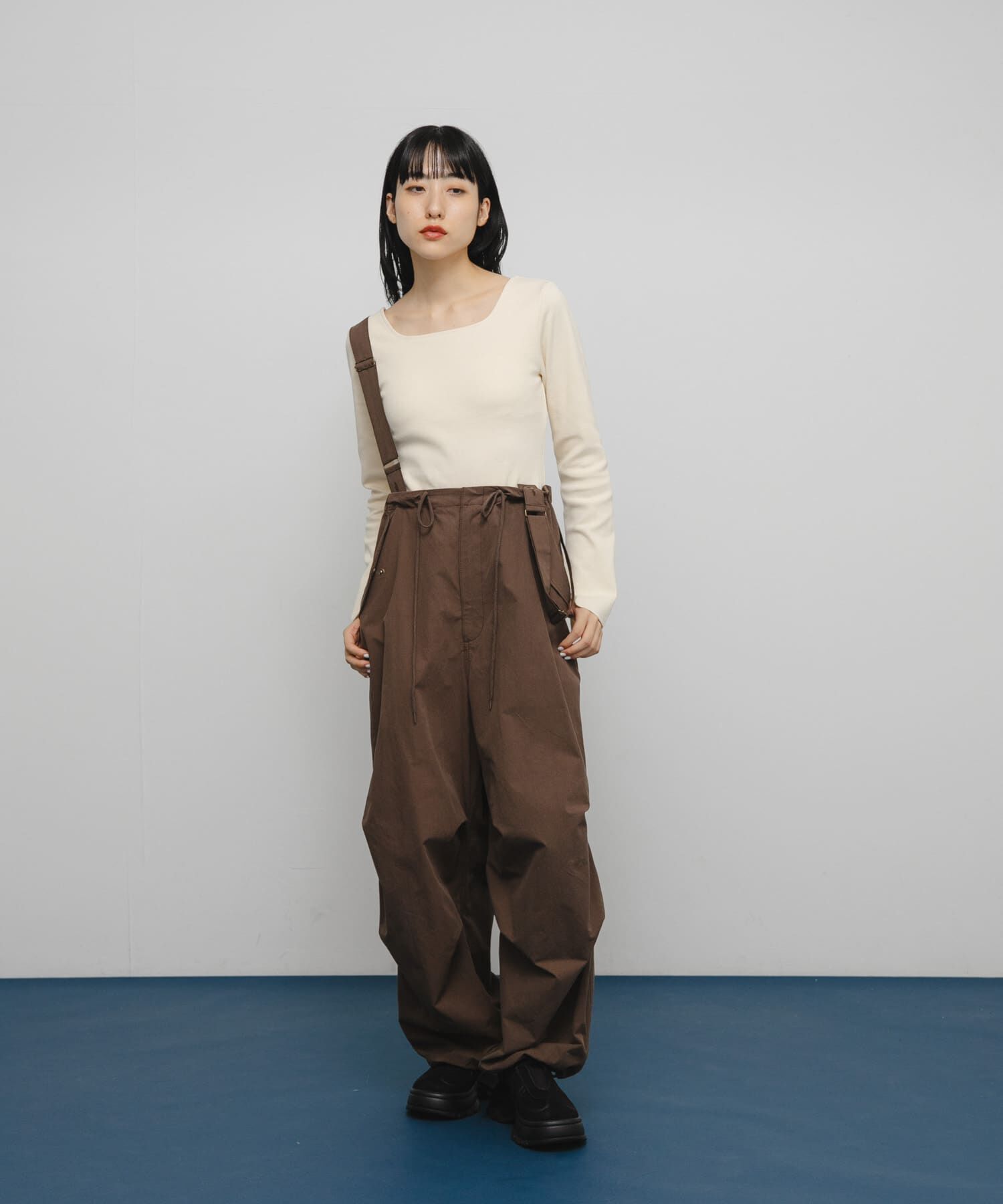  「バックオープンカップ付ロンTEE」|Tシャツ・カットソー|