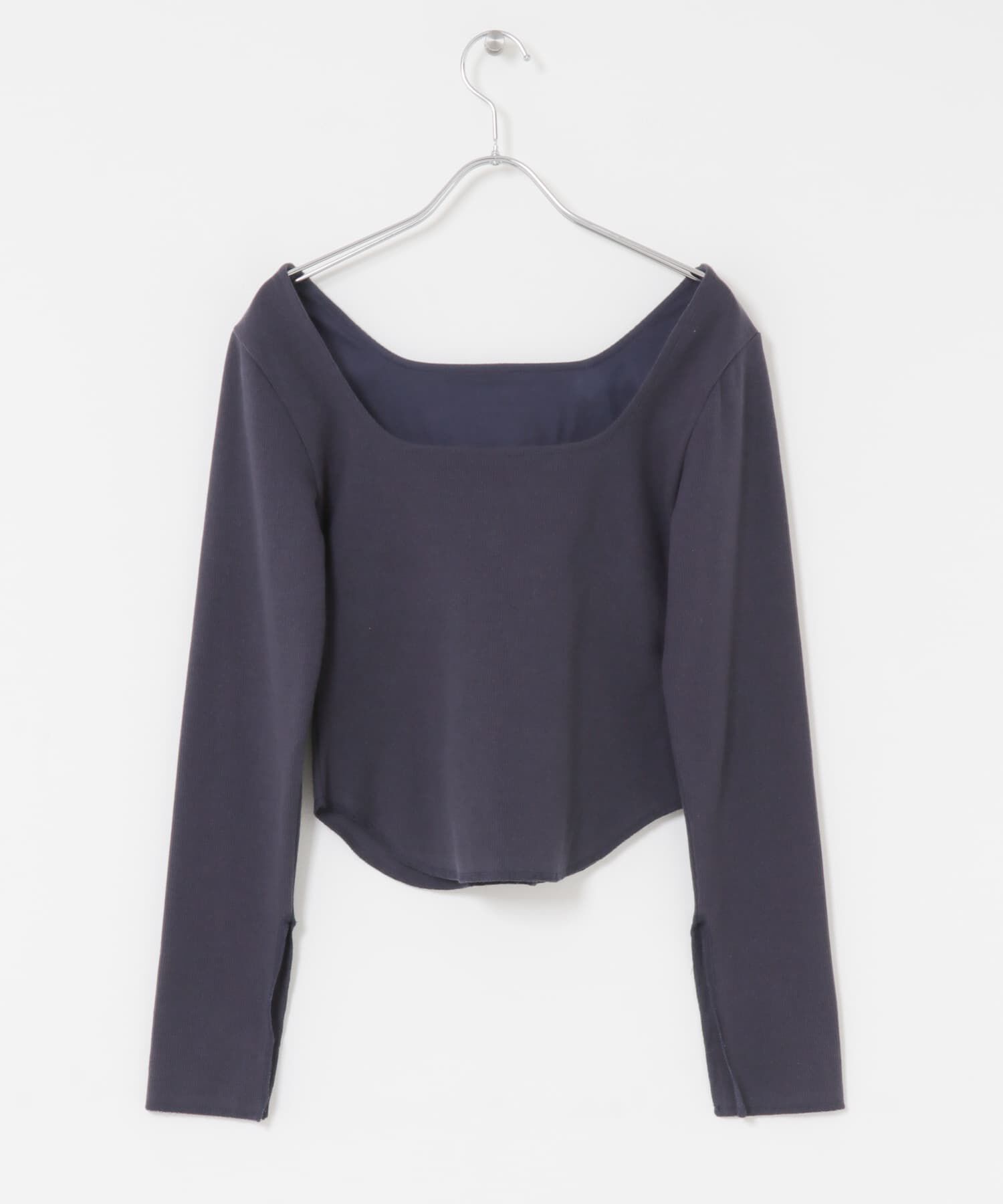  「バックオープンカップ付ロンTEE」|Tシャツ・カットソー|