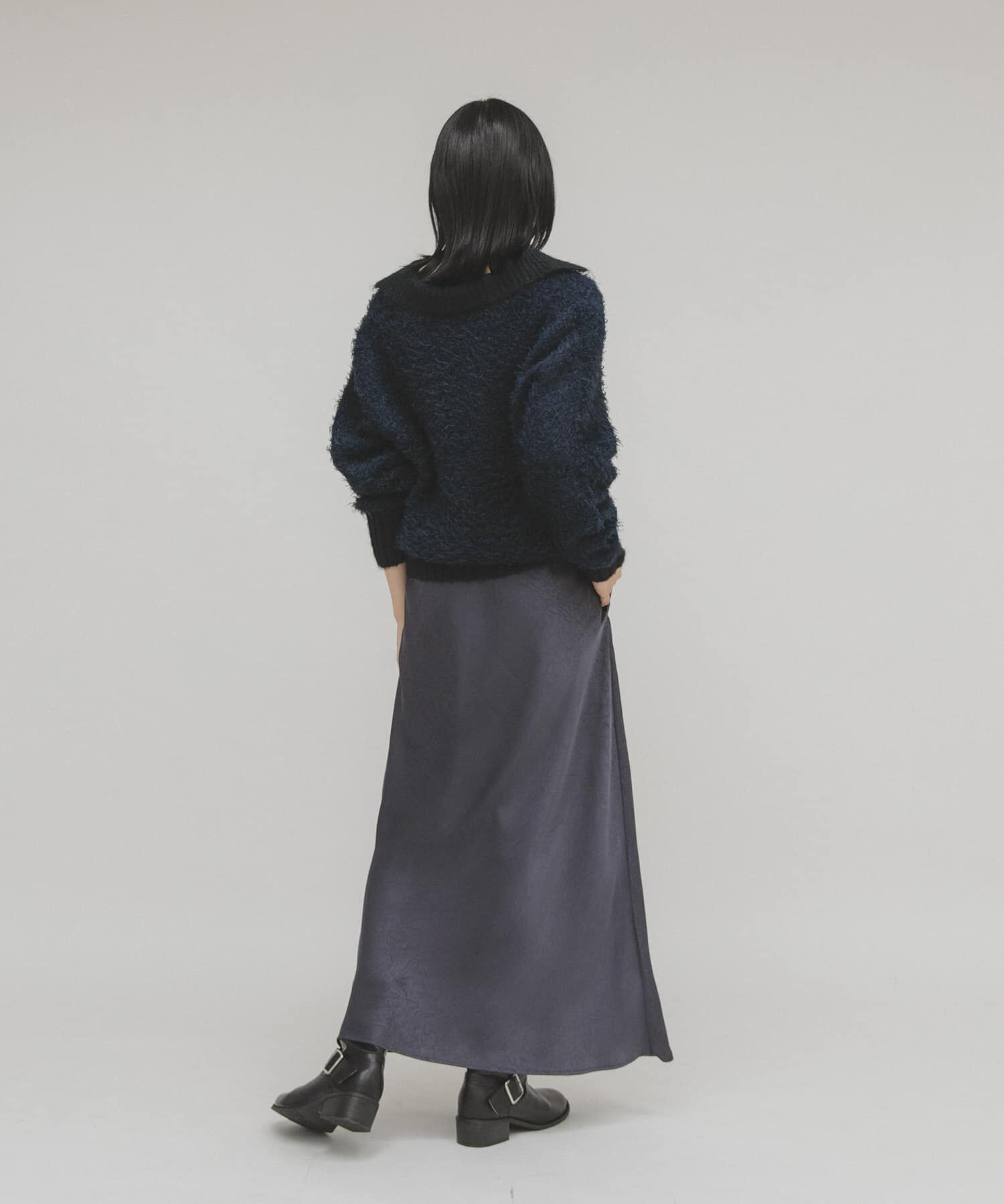  「クラッシュサテンナロースカート」|スカート|