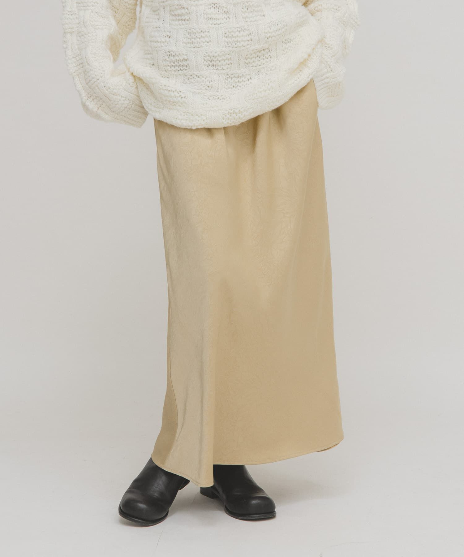  「クラッシュサテンナロースカート」|スカート|