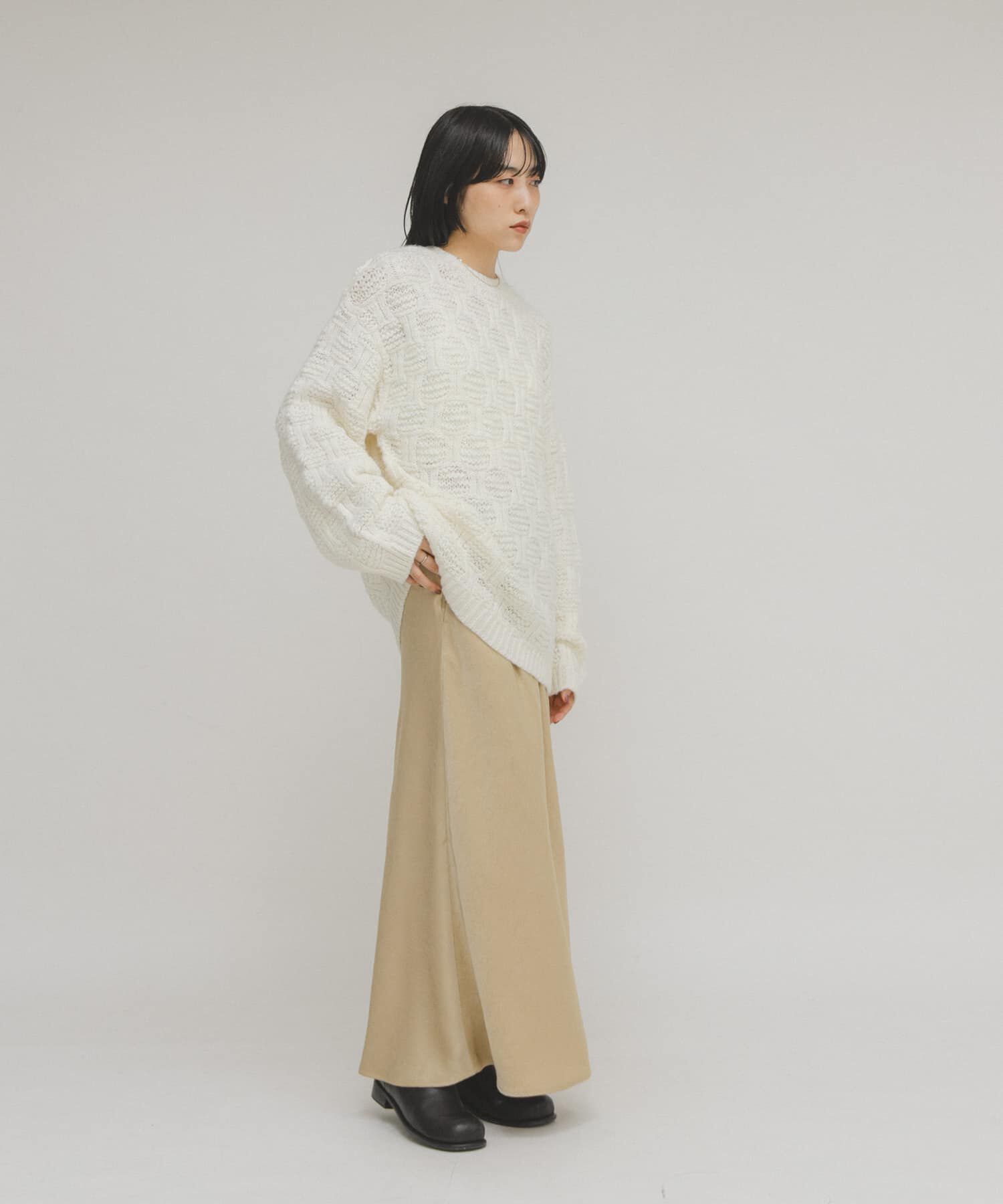  「クラッシュサテンナロースカート」|スカート|