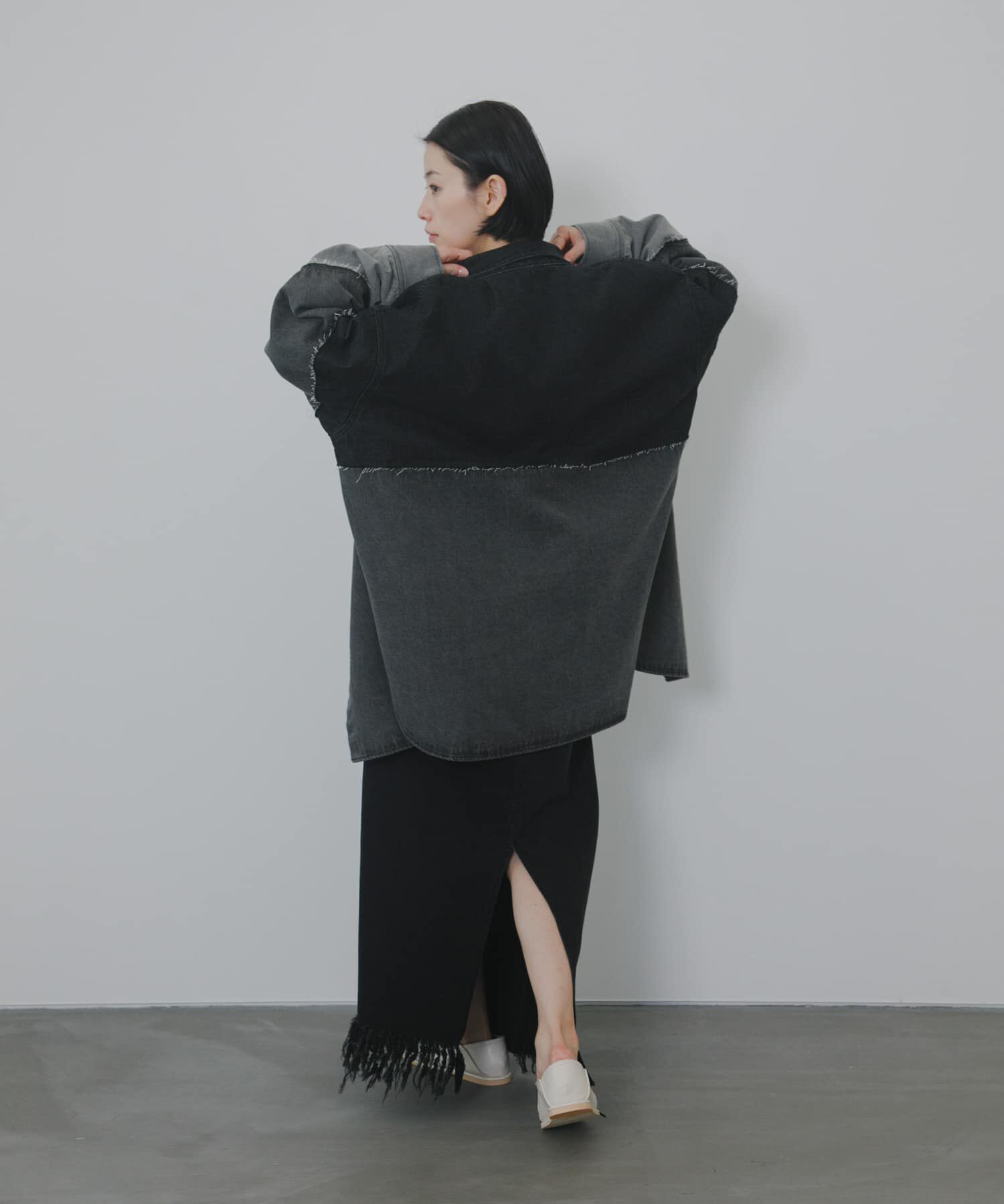  「パッチワークBIGデニムシャツ」|シャツ・ブラウス|