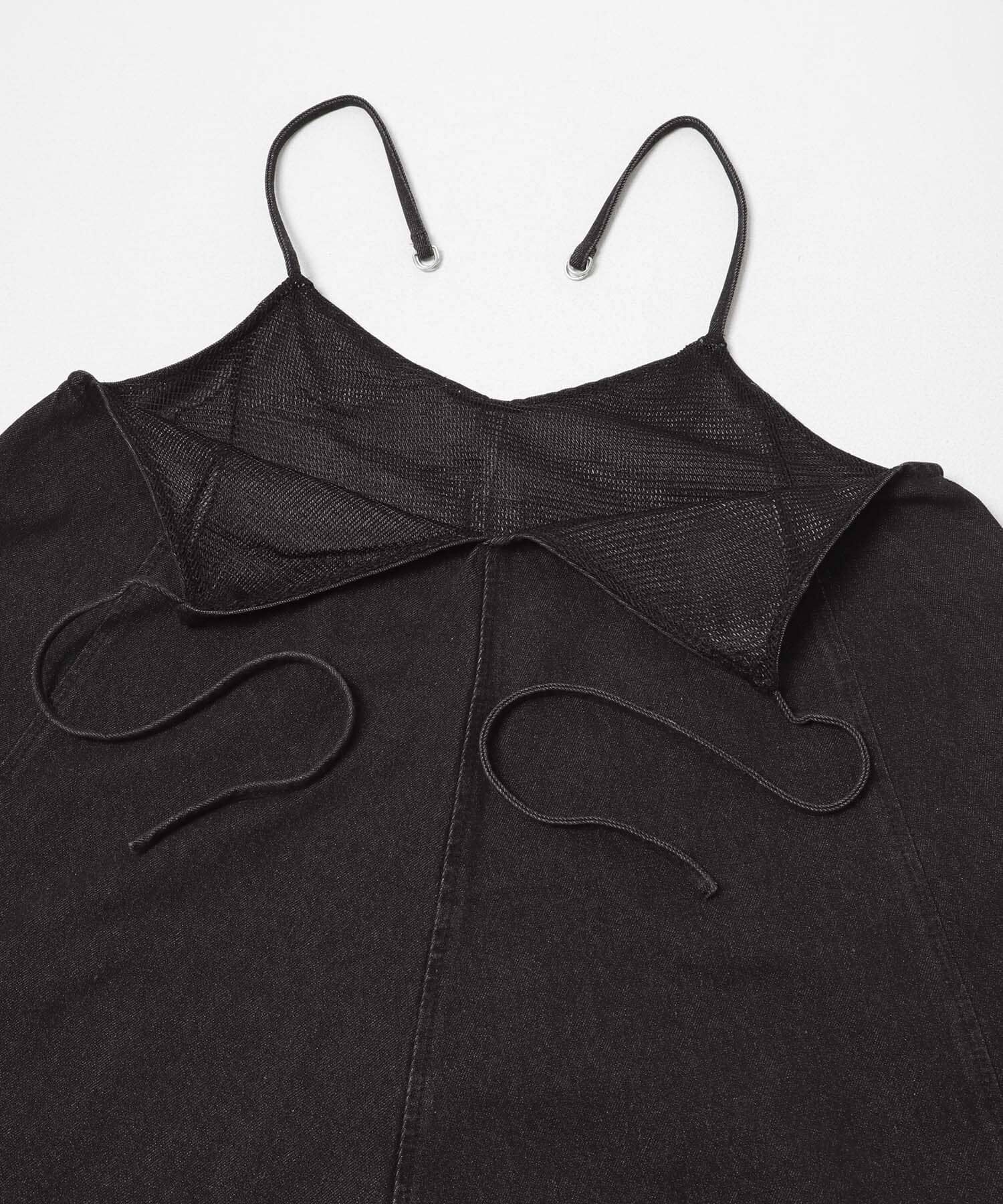  「メッシュレイヤードデニムキャミワンピース」|ワンピース|