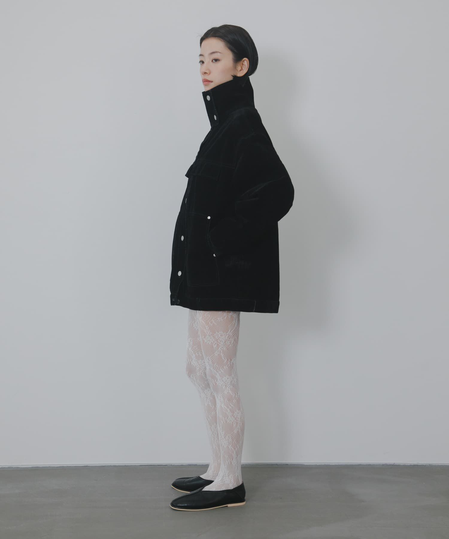  「ハイネックデニムブルゾン」|ブルゾン・スタジャン|