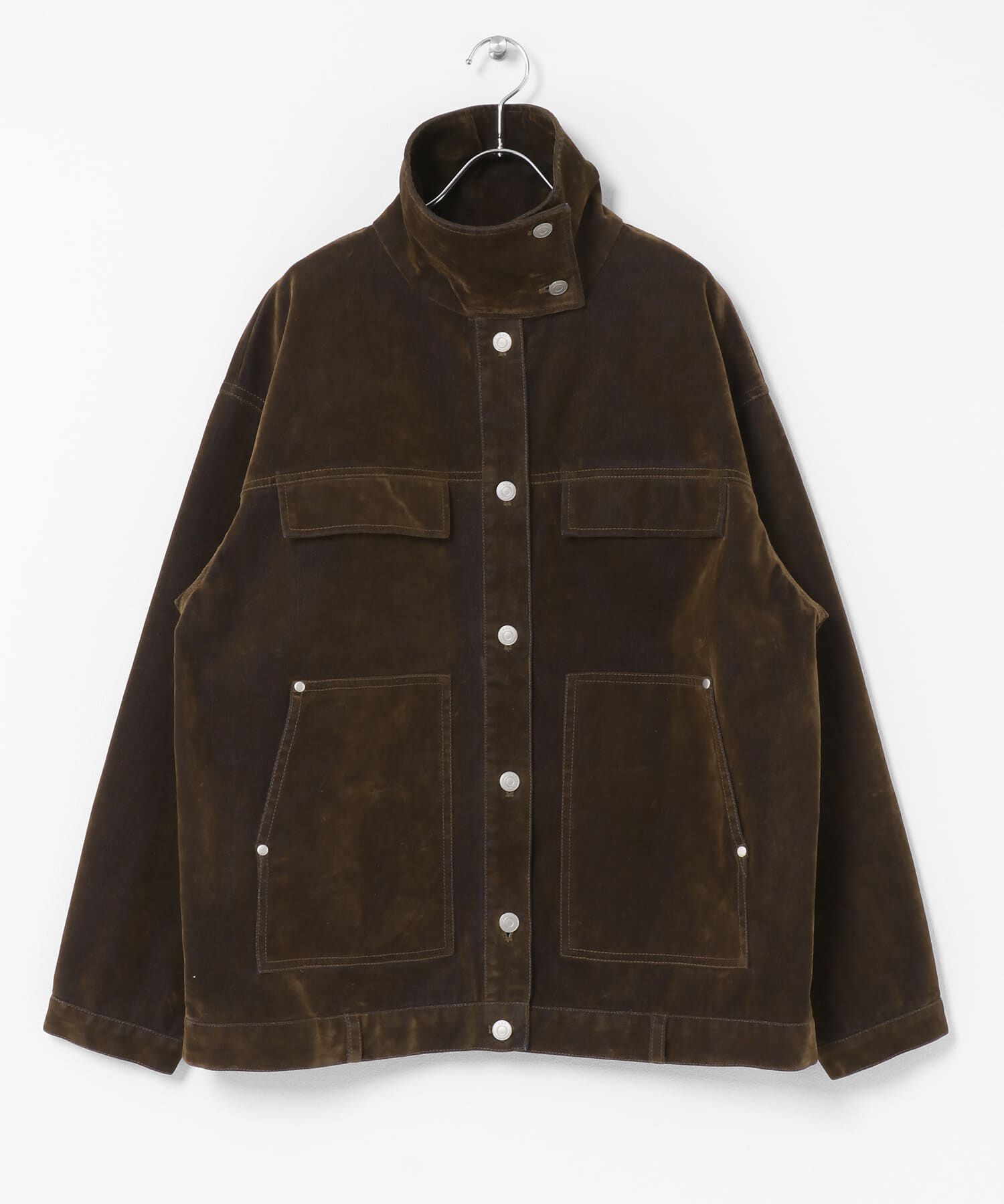  「ハイネックデニムブルゾン」|ブルゾン・スタジャン|