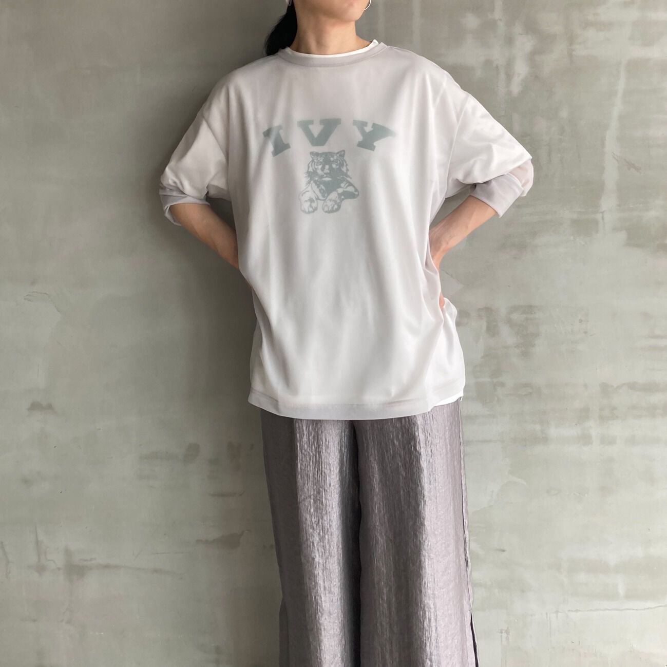 HELIOPOLE「HELIOPOLE SHEER LONG SLEEVE TEE」|Tシャツ・カットソー|